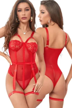 Yesx YX858 Red Bodysuit